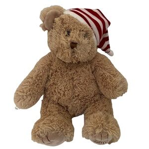 GUND Vintage Godiva 2008 Plush Bear w/ Red & White Stripe Cap Rare!